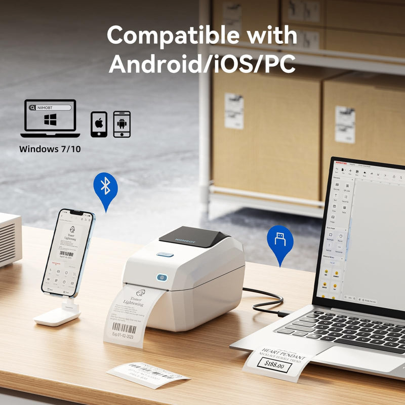 NIIMBOT K3-W - Portal Bluetooth & WIFI Label Printer Niimbot