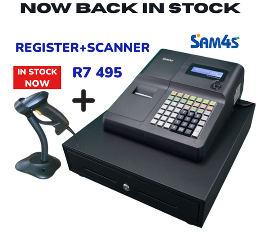 Sam4s ER-260EJ + Mindeo MD2180S Scanner Bundle TillSense Online