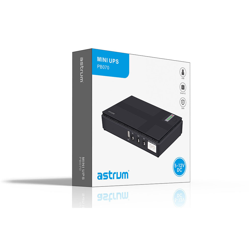 Astrum Black PB070 10400mAh 18W Mini UPS Power Bank Astrum