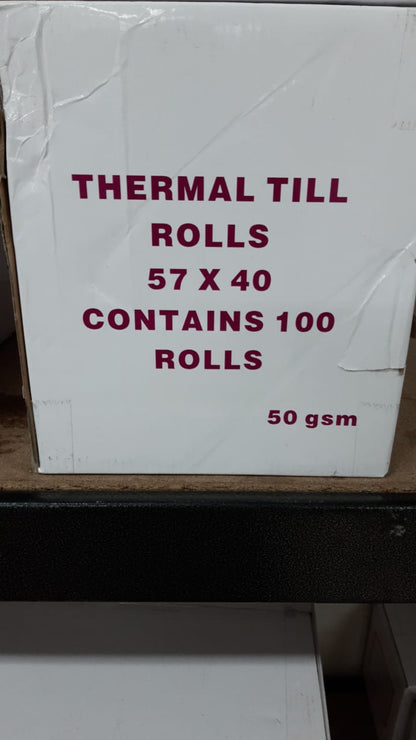 57mm x 40mm Thermal Paper Rolls TillSense