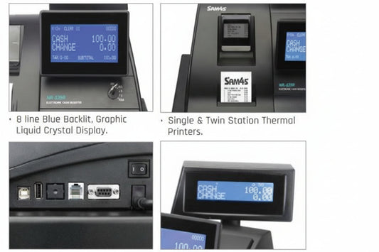 Sam4s ER-510RB Cash Register Rental (Raised Keyboard & Barcode Scanner Support) SAM4S
